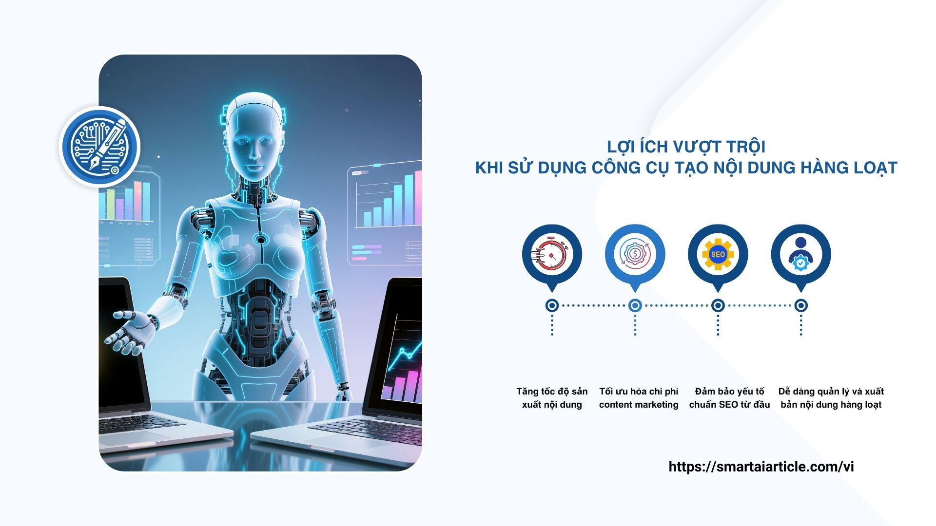 Lợi ích vượt trội khi sử dụng công cụ tạo nội dung hàng loạt